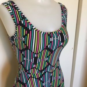 Geometric Bebop Skater Dress